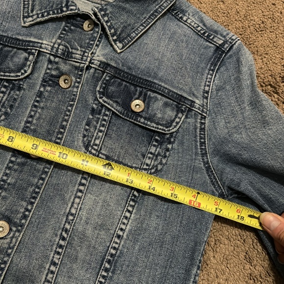 Merona Denim Jacket-Sz S-99 Cotton-Button Front-EUC - Picture 13 of 15